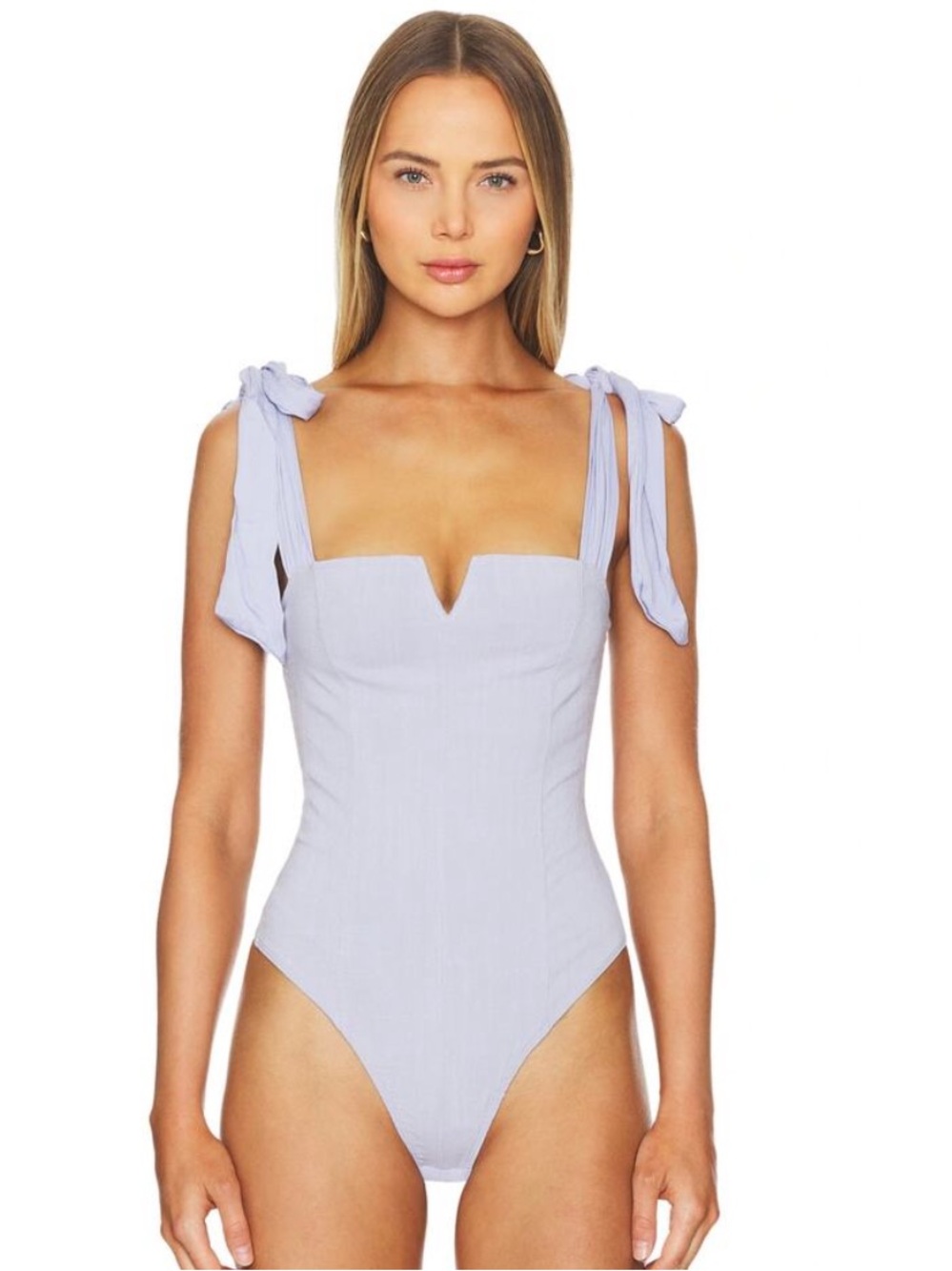 Free People lola bodysuit in Icelandic Blue